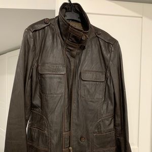 Danier Brown leather ladies jacket. Size medium